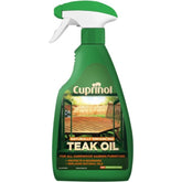 Cuprinol Natural Enhancing Teak Oil Spray Exterior Woodcare, 500ml Clear